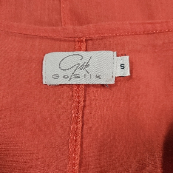 Go Silk Button Down Cotton Shirt, Red, Small - Picture 7 of 10